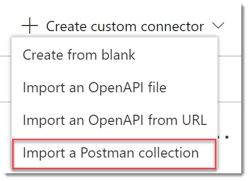 Custom Connector from Postman Collection
