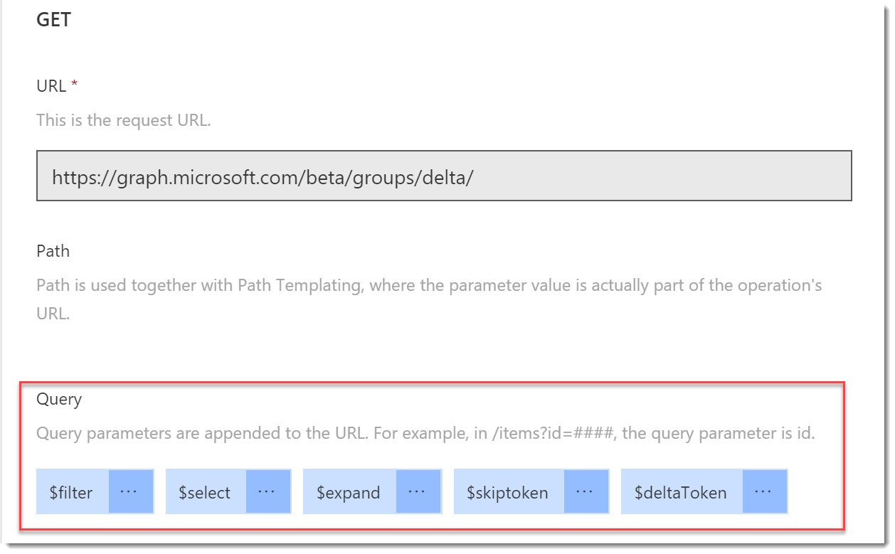 5 query parameters