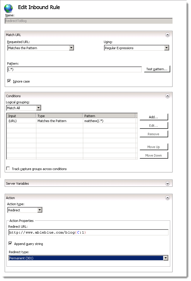 Input matches. Шаблон URL. IIS Rewrite. URL Rewrite IIS 7.5. Прокси Rule Rewrite.