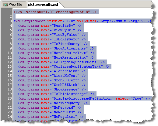 Paste XSL