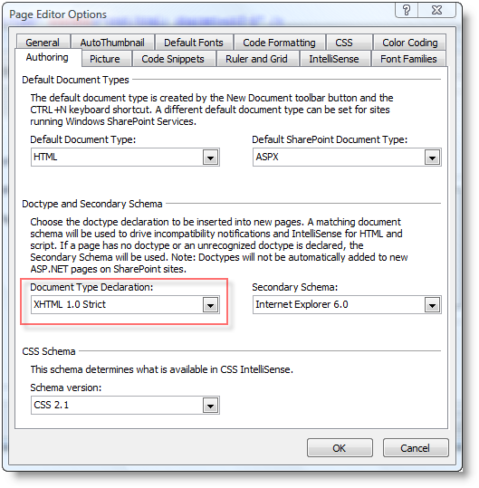 XHTML Strict