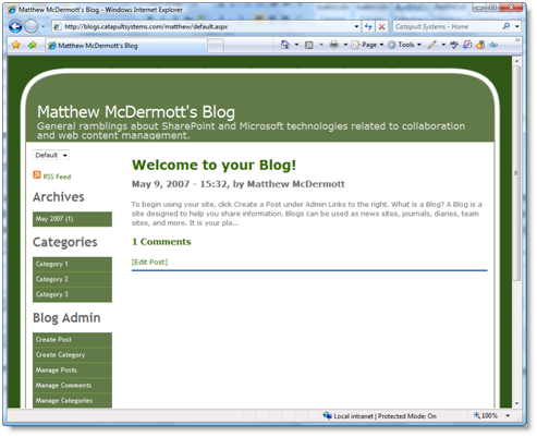 A green Blog