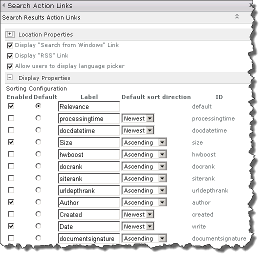 Sorting properties fixed