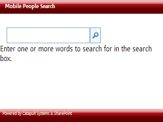 Mobile People Search Box