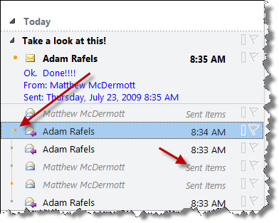 Crossing folders