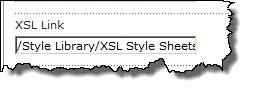 Update the XSL Link property