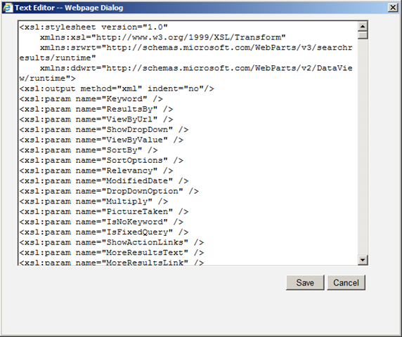 XSL Editor