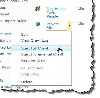 Start full crawl