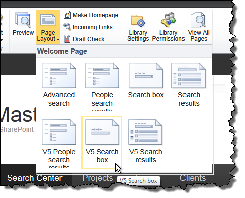 The Search Box template