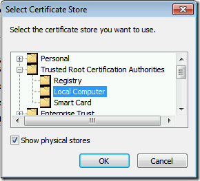 Local cert store
