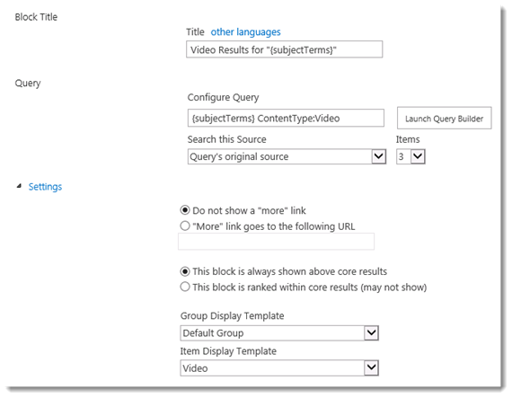 Assign the display template