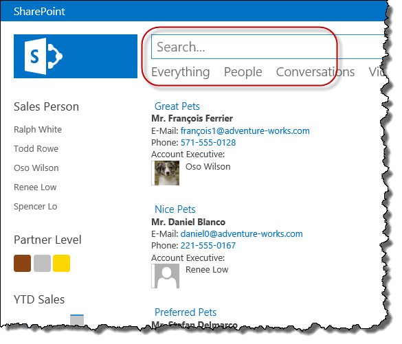 Default results with no query