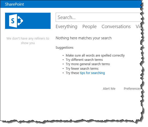 No query, no results